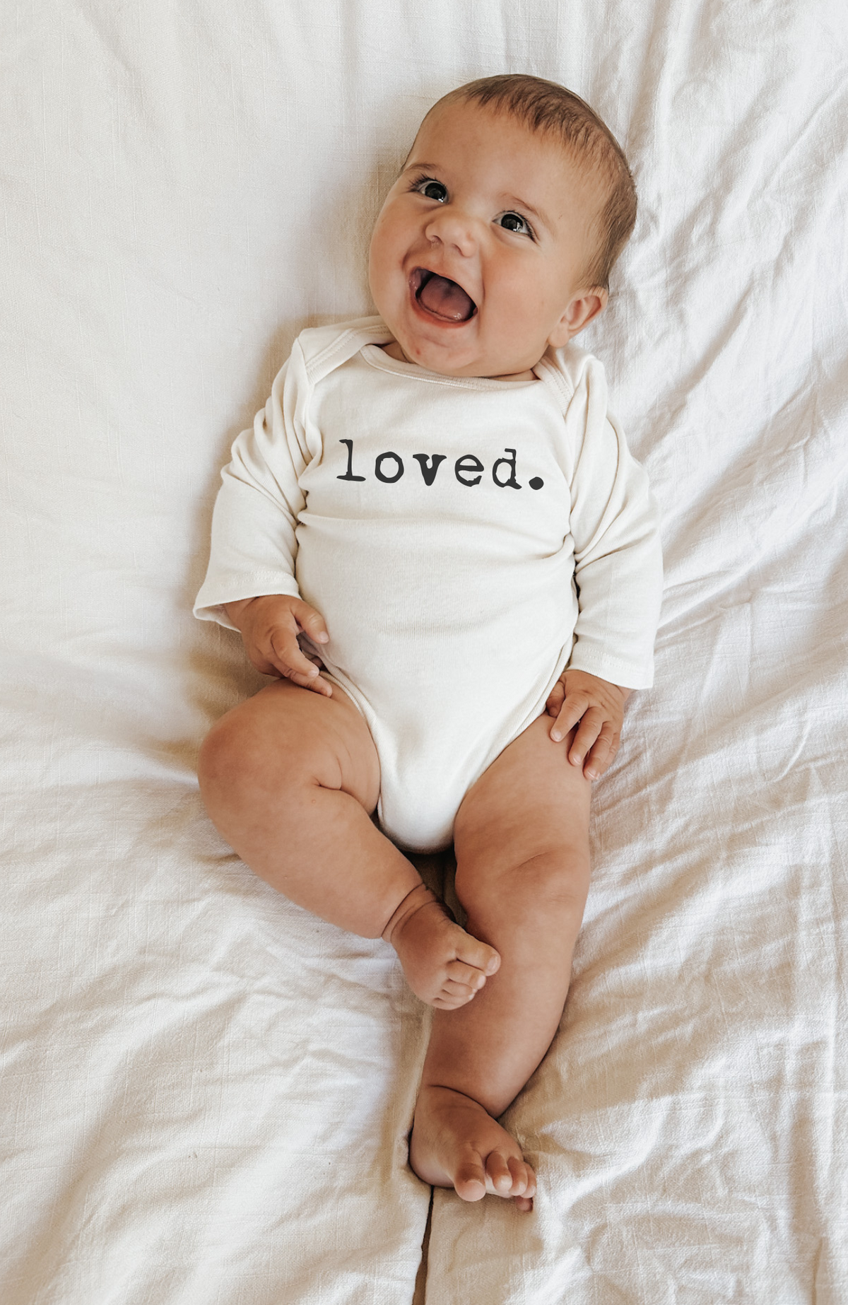 Three Little Tots Loved Organic Baby Bodysuit Long Sleeve, additional product photo