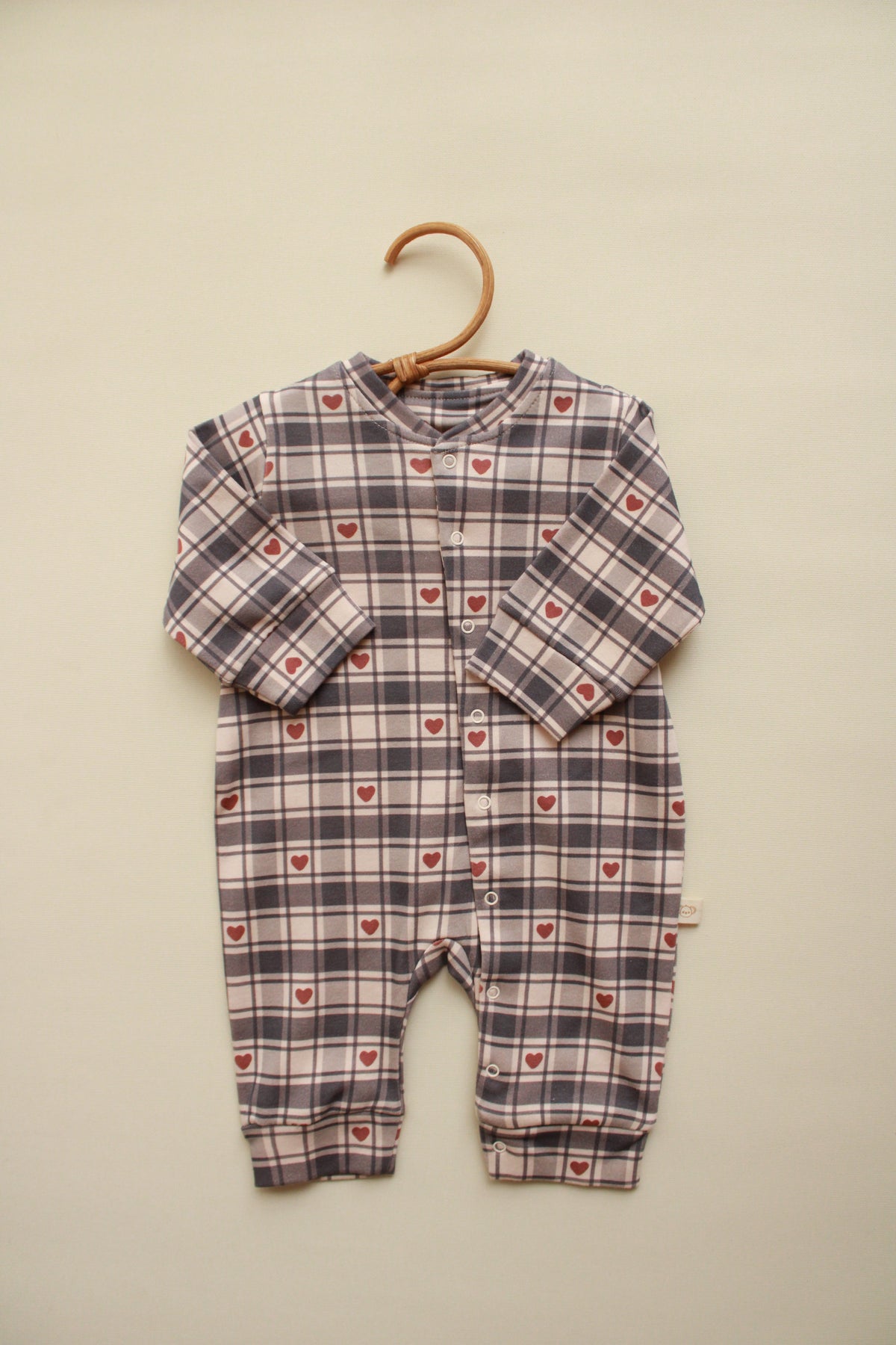 Heart Plaid Onesie