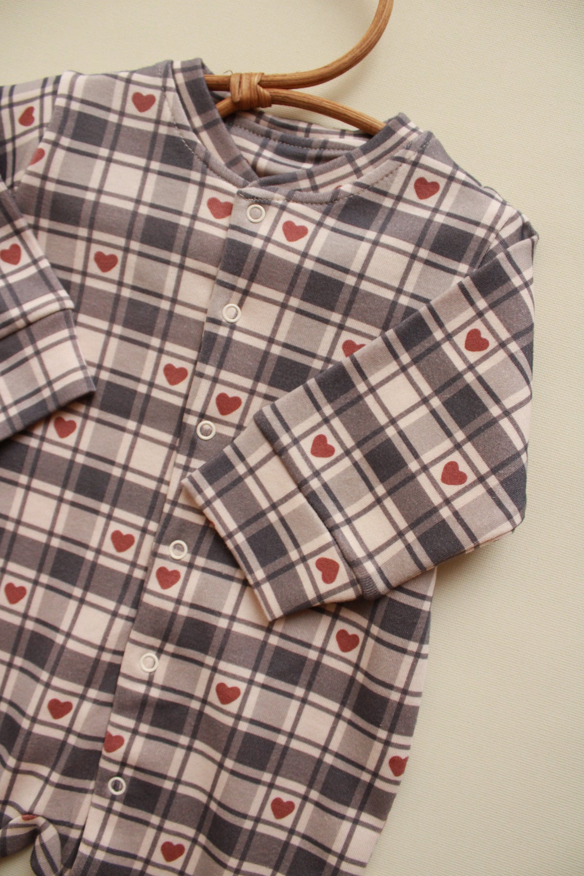 Heart Plaid Onesie