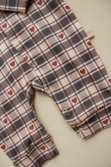 Heart Plaid Onesie