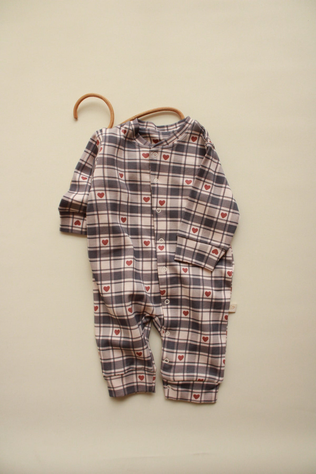 Heart Plaid Onesie