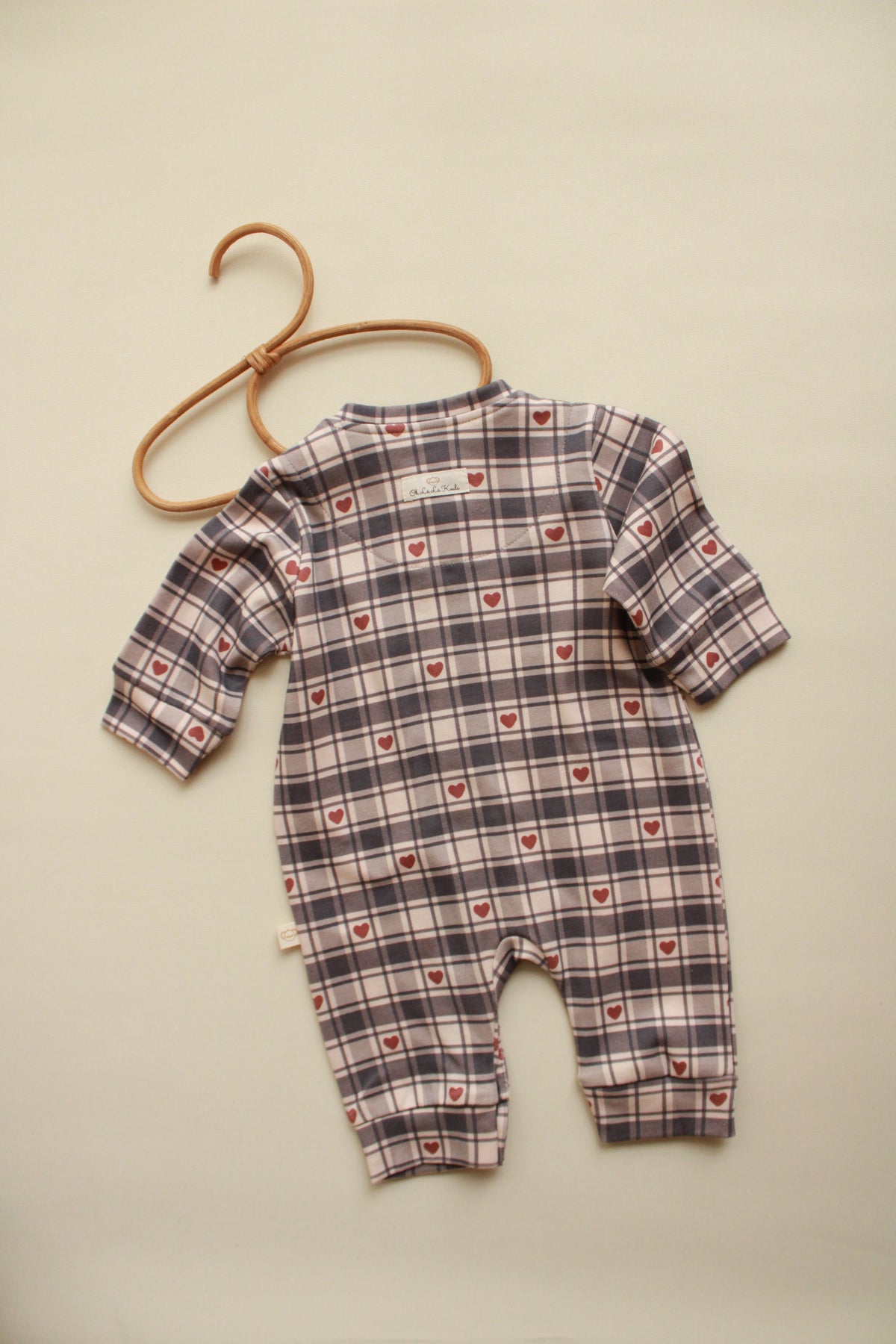 Heart Plaid Onesie