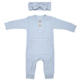 Experience ultimate comfort with our soft ribbed cotton onesie, perfect for both lounging and adventures.