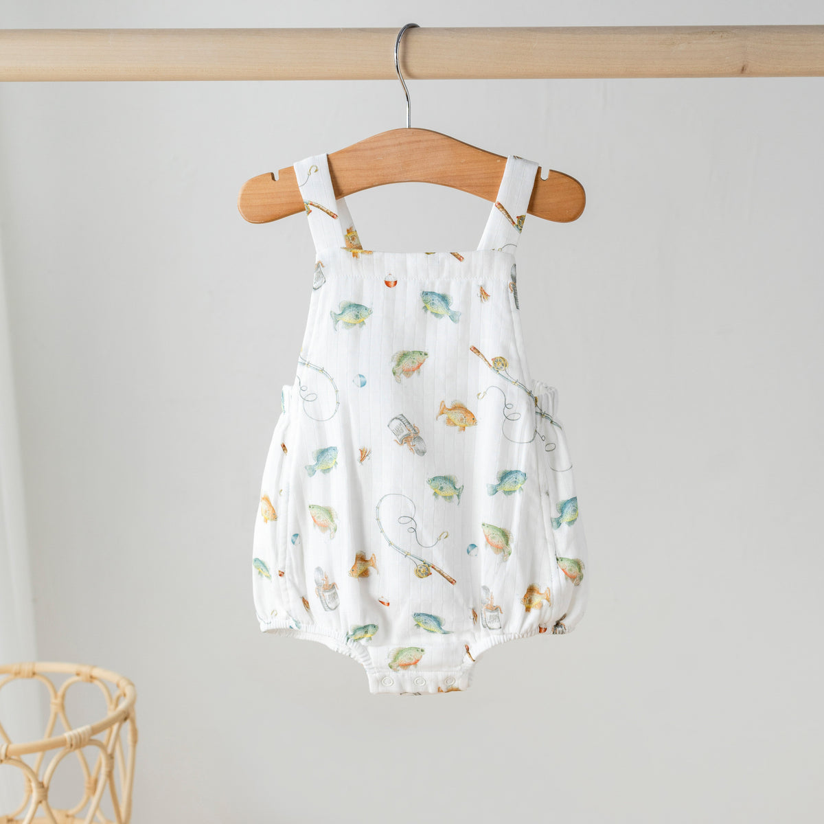 Three Little Tots Catch You Later Organic Muslin Bubble Shortall