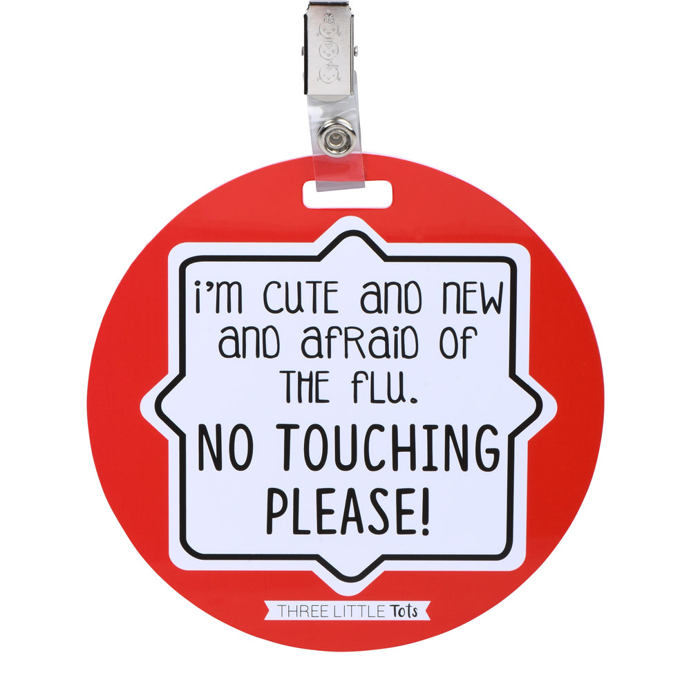 The perfect baby shower newborn preemie gift. Politely remind others to admire your baby from a distance with these cute and effective no-touch signs.