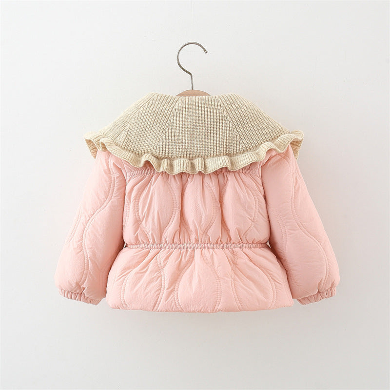 Three Little Tots Winter Thick Cotton-padded Coat Girl Thermal Children's Clothing Top, alternate angle