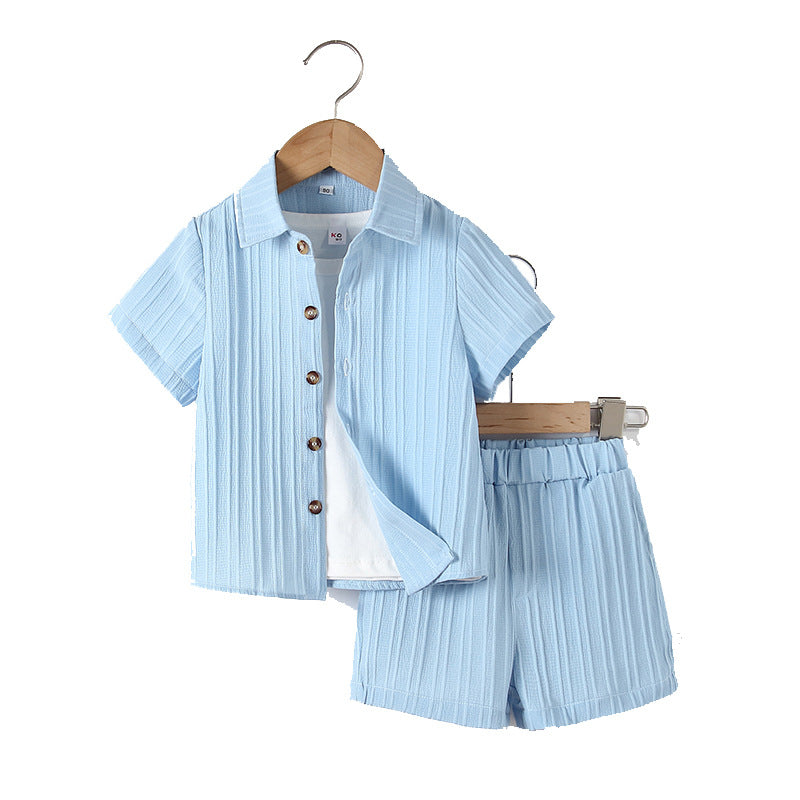 Boy's Summer Relaxed Shirt and Short Set