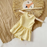 Three Little Tots Baby Girl Sleeveless Vest Onesie Cute Sweet, additional product photo