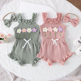 Spring Flowers Ruffle Girls and