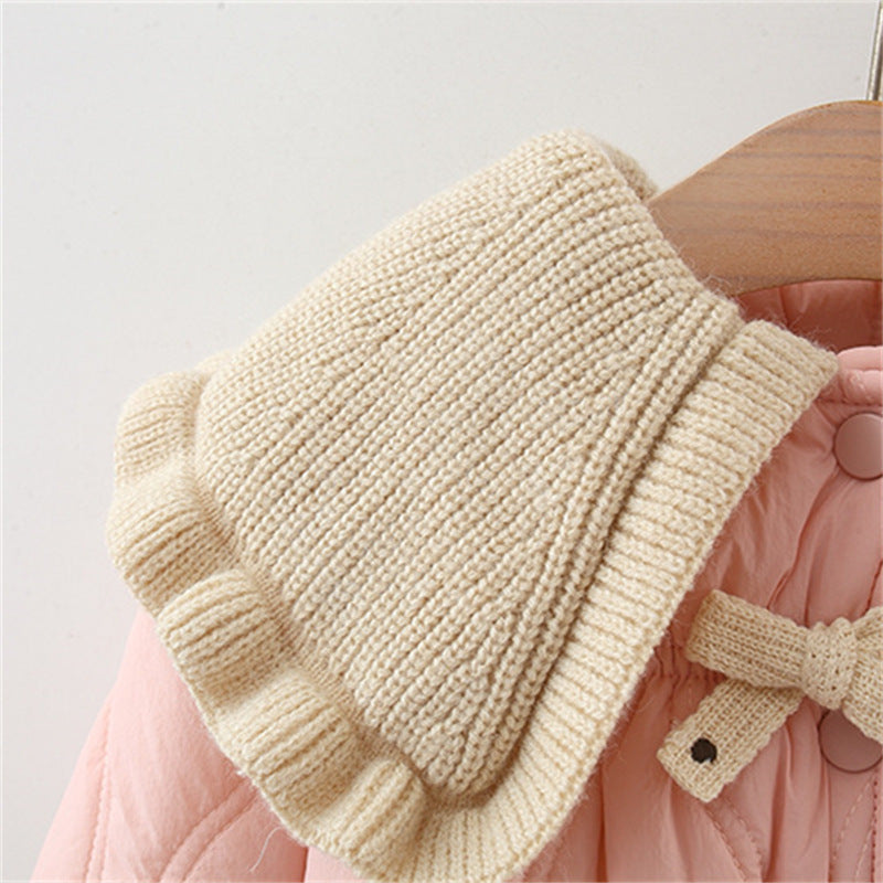 Three Little Tots Winter Thick Cotton-padded Coat Girl Thermal Children's Clothing Top, additional view