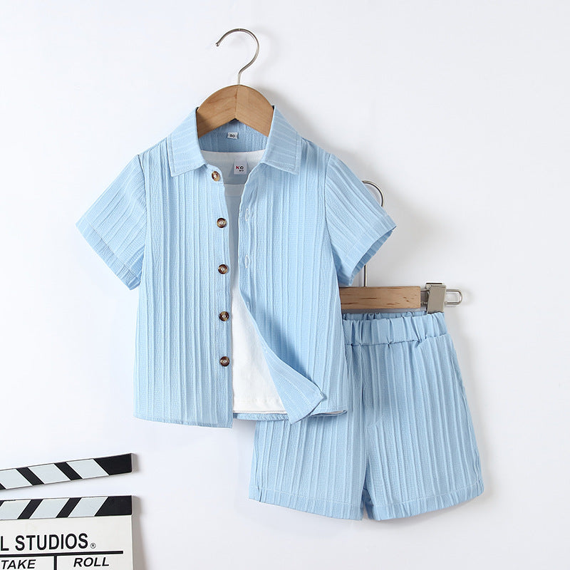 Boy's Summer Relaxed Shirt and Short Set