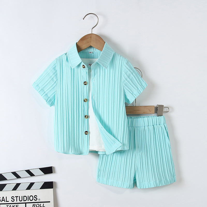 Boy's Summer Relaxed Shirt and Short Set