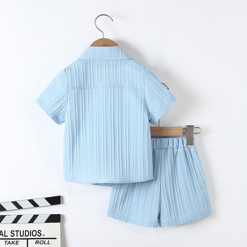 Boy's Summer Relaxed Shirt and Short Set