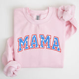 Three Little Tots Patriotic Mama Stars and Stripes 4th of July Sweatshirt, in Light Pink