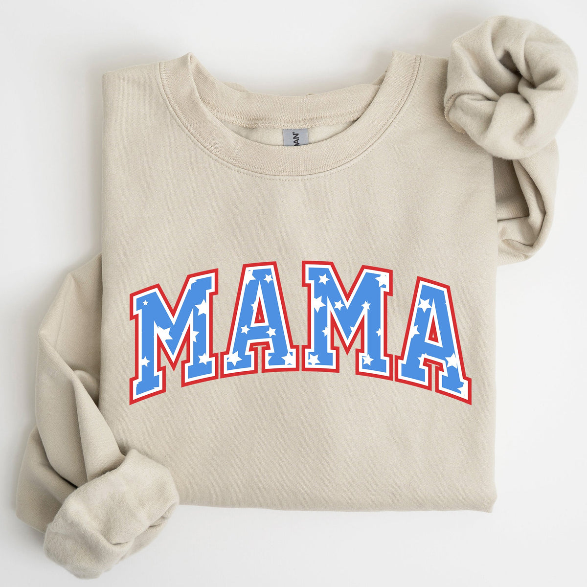 Three Little Tots Patriotic Mama Stars and Stripes 4th of July Sweatshirt, additional product photo