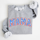 Three Little Tots Patriotic Mama Stars and Stripes 4th of July Sweatshirt, alternate angle