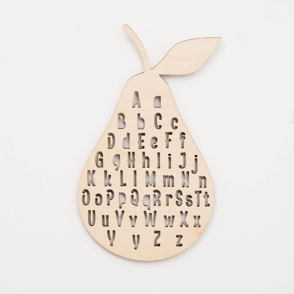 Alphabet Pear Wall Decor