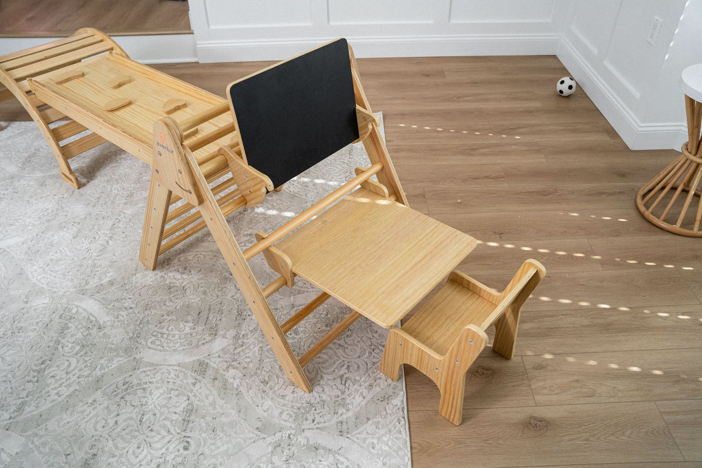 Three Little Tots Desk and Chair Attachment to the Hazel and Olive, alternate angle