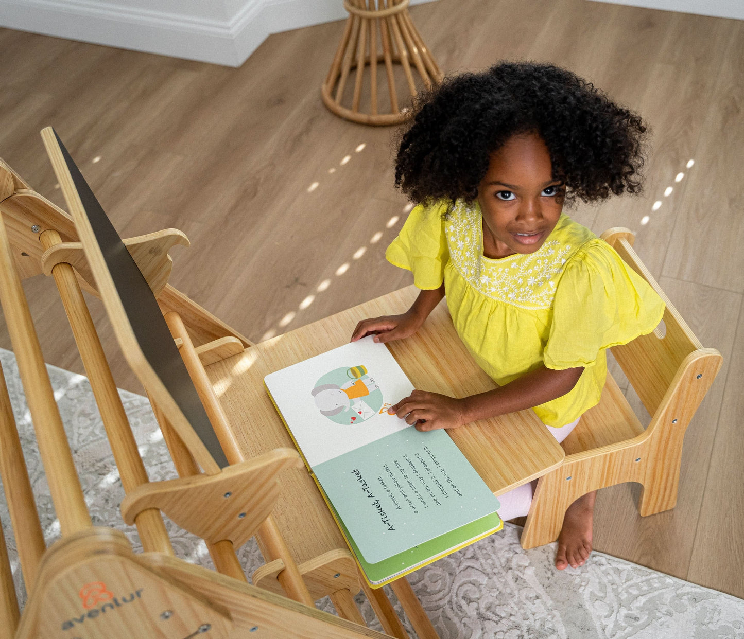 Three Little Tots Desk and Chair Attachment to the Hazel and Olive, additional view