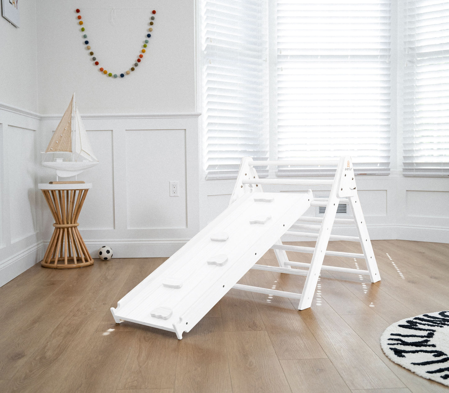Three Little Tots Hazel Pikler Triangle Slide and Rocker Set, additional product photo