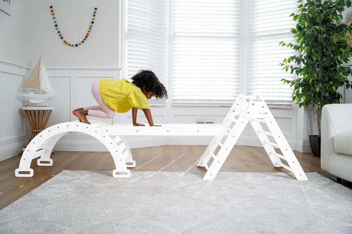 Three Little Tots Hazel Pikler Triangle Slide and Rocker Set, additional product photo