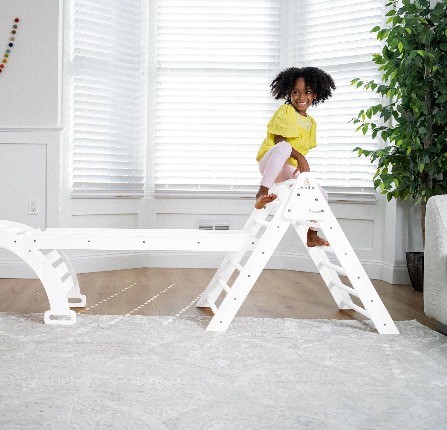 Three Little Tots Hazel Pikler Triangle Slide and Rocker Set, additional product photo