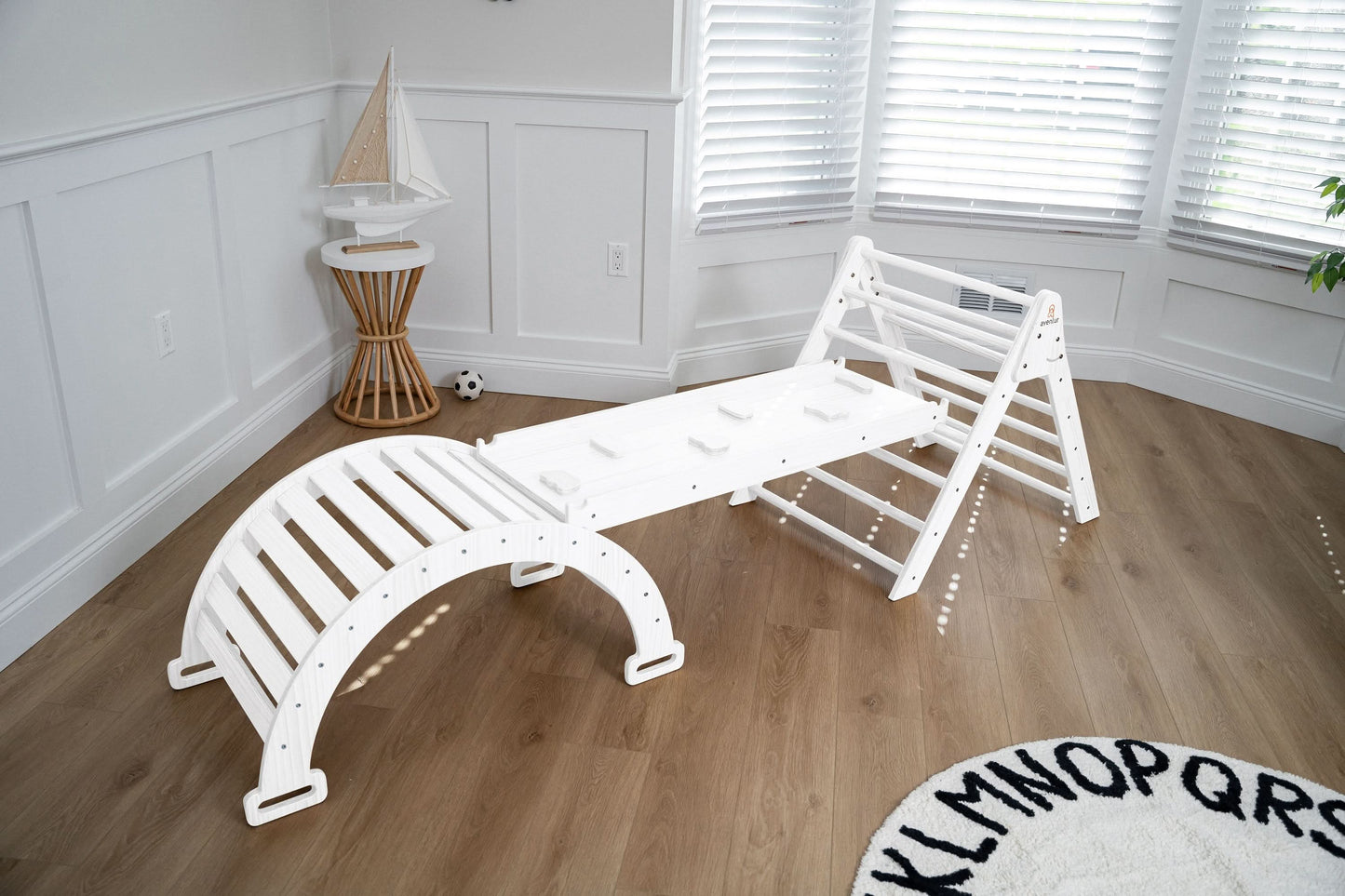 Three Little Tots Hazel Pikler Triangle Slide and Rocker Set, additional product photo