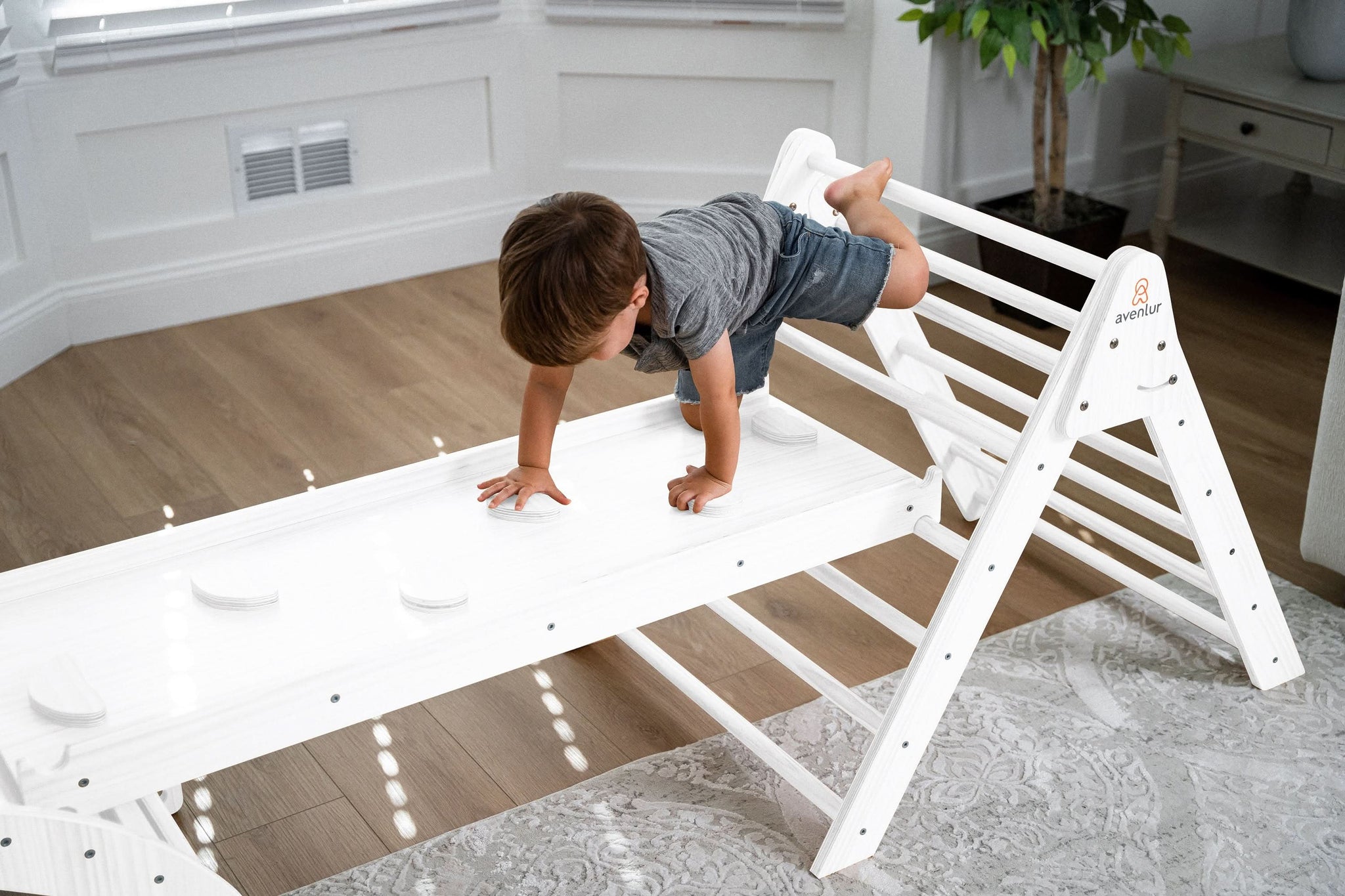 Three Little Tots Hazel Pikler Triangle Slide and Rocker Set, additional product photo