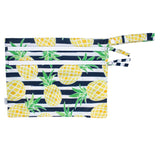 Summer Stripes - Pineapple - Waterproof Wet Bag (For mealtime, on-the-go, and more!)