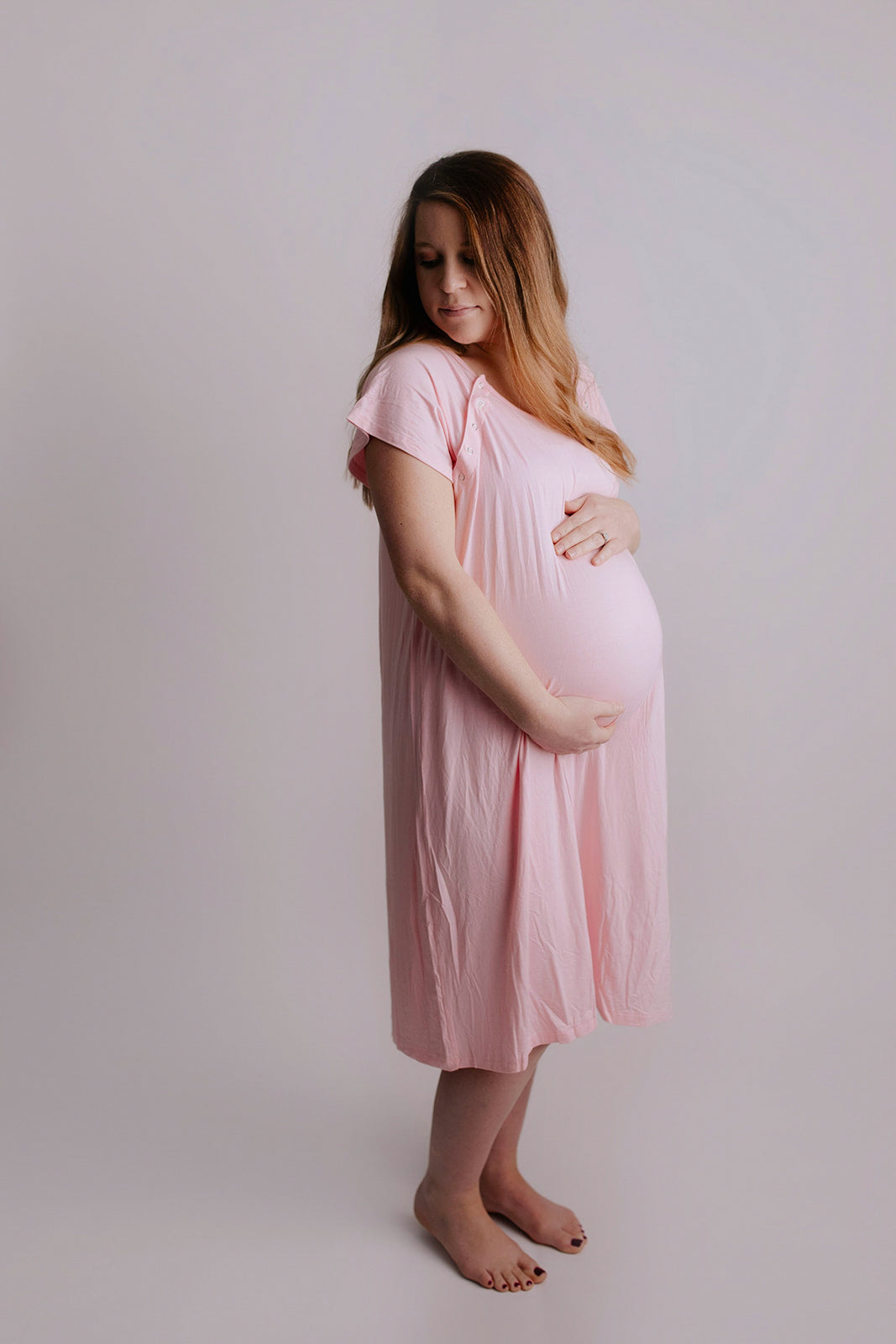 Plus Size Light Pink Labor & Delivery Hospital Gown Plus Size Light Pink Labor & Delivery Hospital Gown
