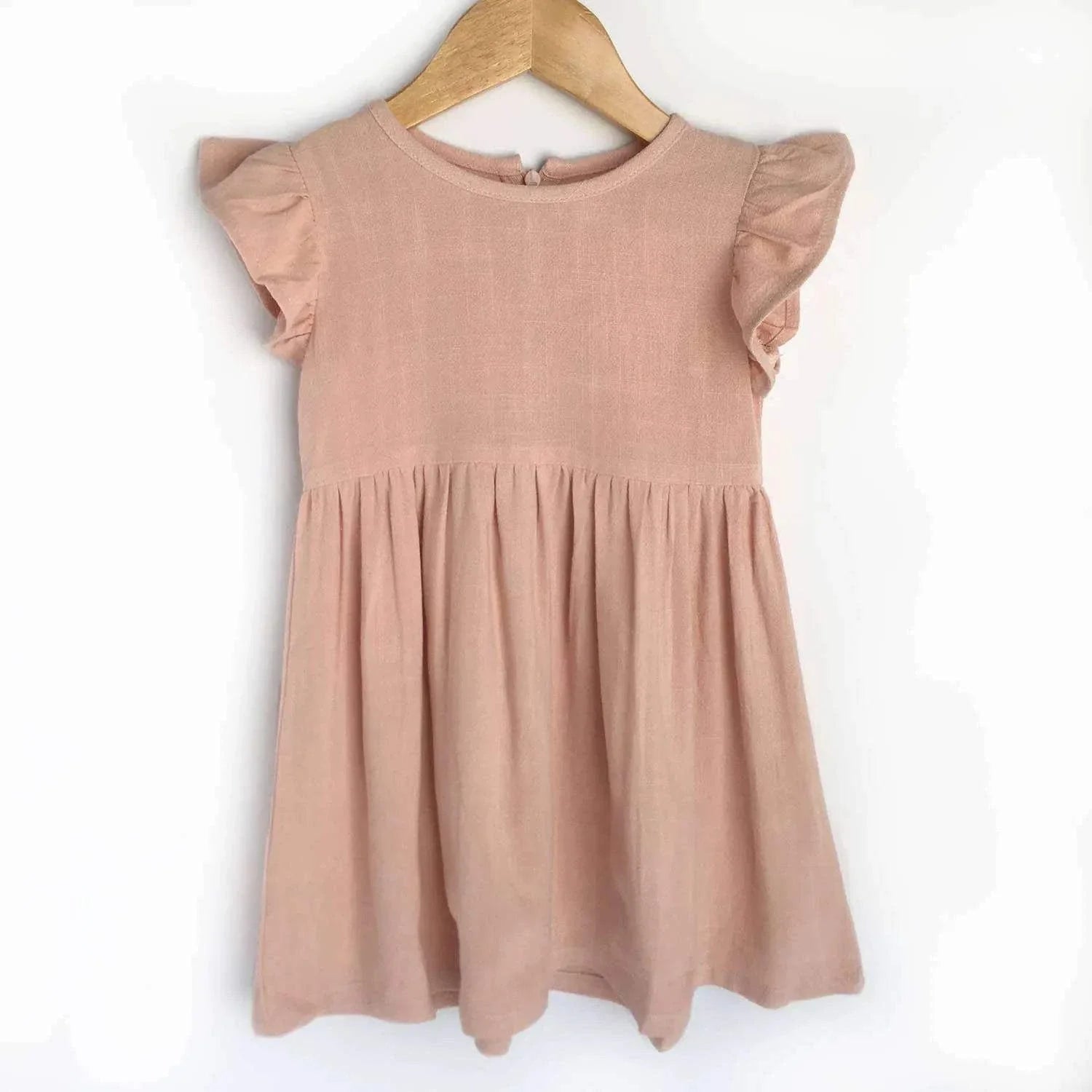 Three Little Tots Pink Linen Dress