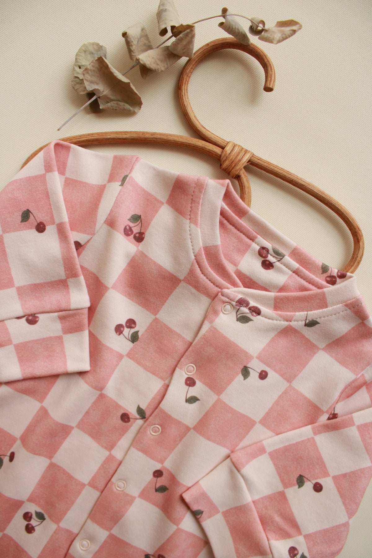 Cherry Plaid Onesie