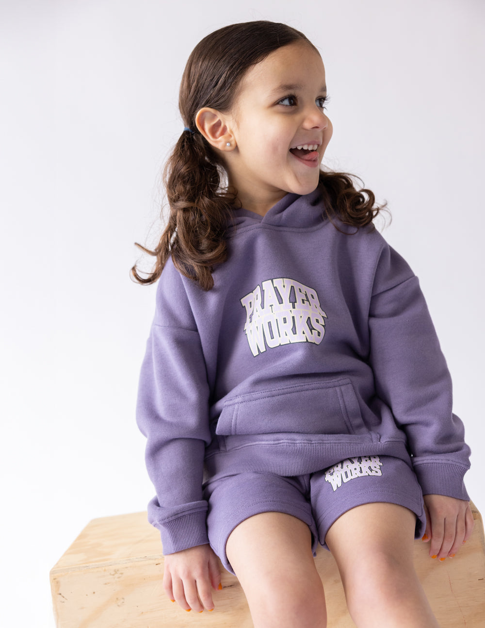 Three Little Tots Prayer Works Kids Hoodie, additional view