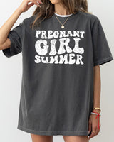 Pregnant Girl Summer, Mom to Be Shirt, Baby Announcement, Pregnancy Reveal, Baby Shower Gift, Funny Gift for New Mom Shirt Comfort Colors T-Shirt