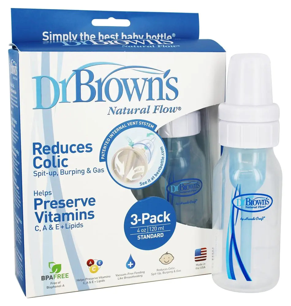 Dr. Browns Natural Flow Standard Polypropylene Bottle (4 oz) - 3 Pack