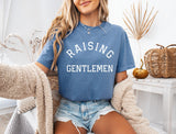 Raising Gentlemen Boy mom Garment Dyed T Shirt (varsity)
