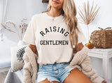 Raising Gentlemen Boy mom Garment Dyed T Shirt (varsity)
