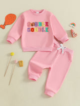 Thanksgiving Gobble Gobble Sweatshirt and Matching Bottoms