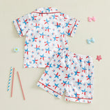 4th of July Stars and Stripes Kids Patriotic Pajamas Set