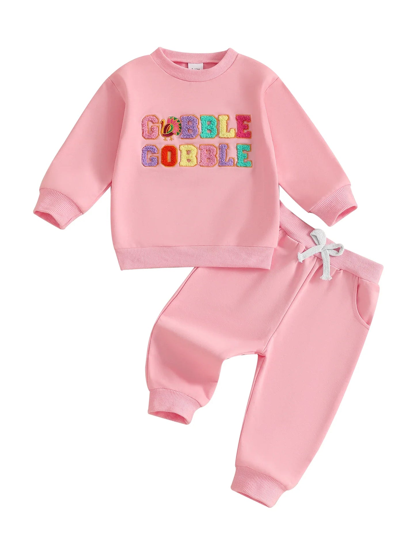 Thanksgiving Gobble Gobble Sweatshirt and Matching Bottoms