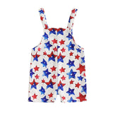 Baby Boys Girls 4th of July Romper Stars and Stripes Pattern Infant Overalls Sleeveless Tank Jumpsuit