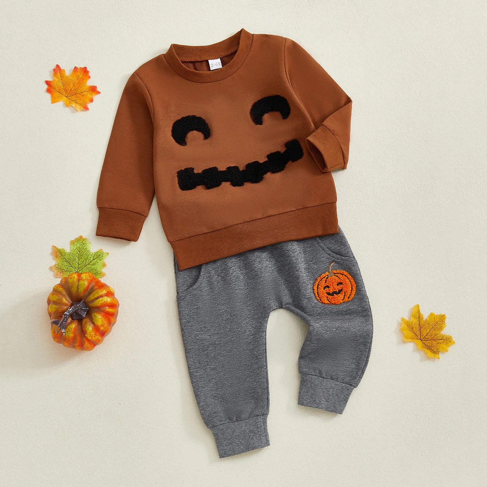 Little Pumpkin Sweatshirt with Matching Bottoms