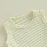 Color Match Ruffle Tank Top and Bell Bottom Set