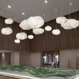 Creative White Cotton Cloud Pendant Lamp - Perfect for Kids' Room, Coffee Room, and Girl's Bedroom Decor - LED Hanging Lights with Unique Lightning Design