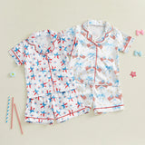 4th of July Stars and Stripes Kids Patriotic Pajamas Set
