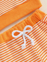 Fall Halloween Pumpkin Sweatshirt with Matching Bottoms