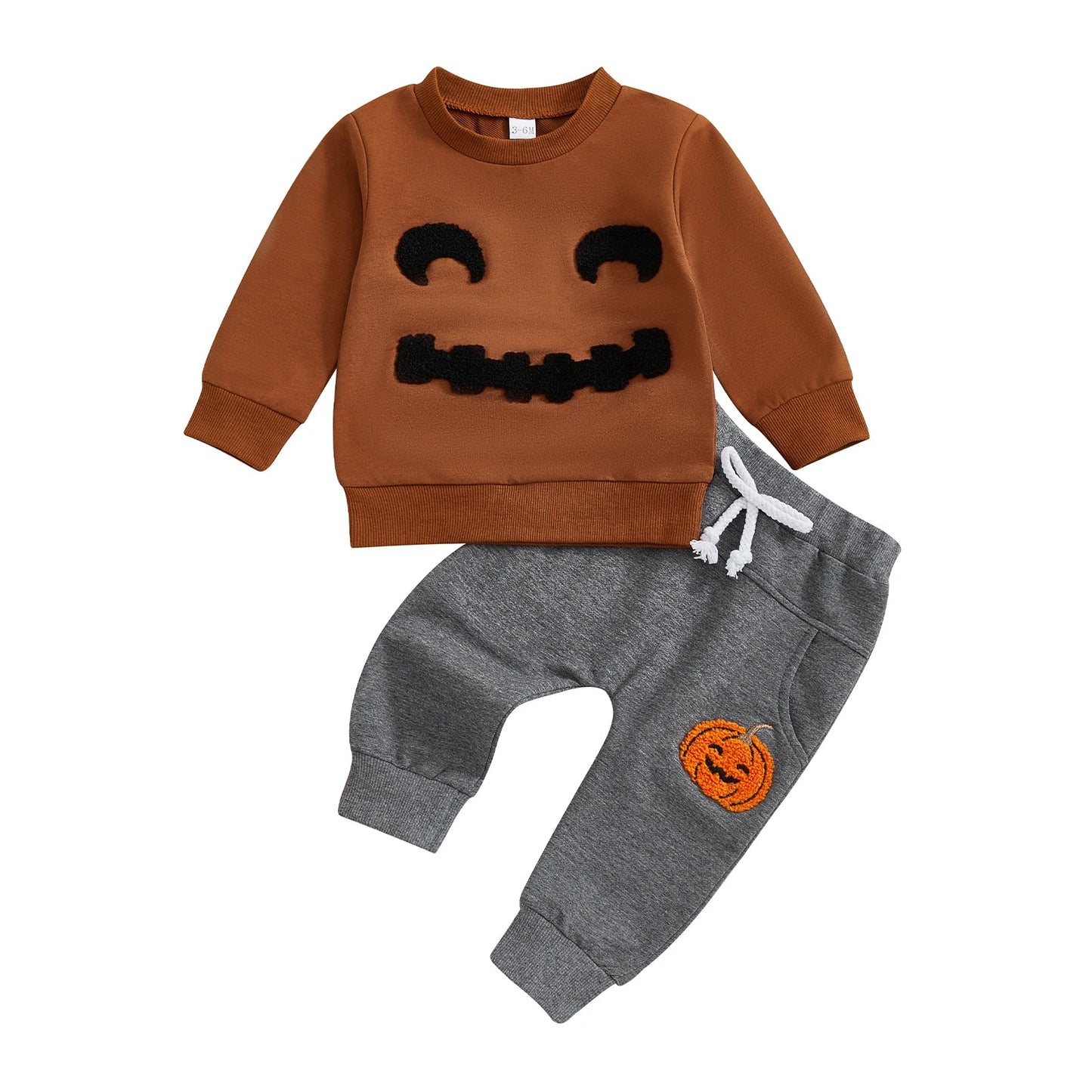 Little Pumpkin Sweatshirt with Matching Bottoms