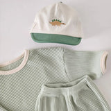 Comfy Long Sleeve Waffle Top and Pant Set