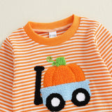 Fall Halloween Pumpkin Sweatshirt with Matching Bottoms
