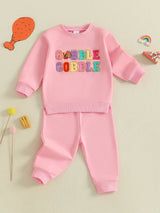Thanksgiving Gobble Gobble Sweatshirt and Matching Bottoms